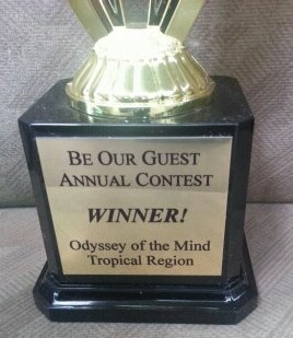 Be Our Guest Annual Contest Trophy